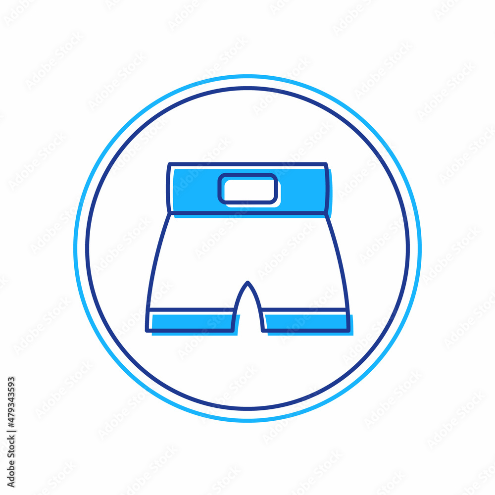Filled outline Boxing short icon isolated on white background. Vector Filled outline Boxing short icon isolated on white background. Vector