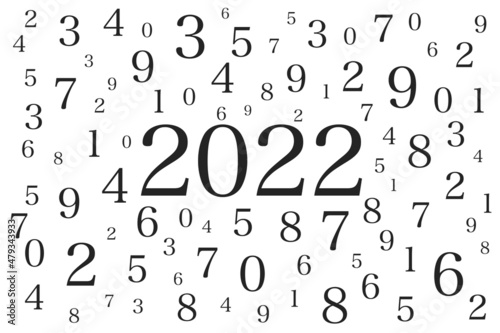 年号 2022 Happy New Year 新年 年賀状 カレンダー 手帳 カード 挨拶