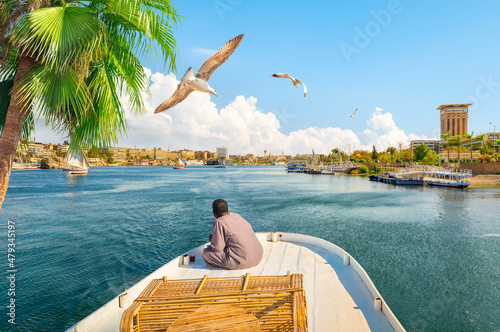 Boat on the great nile photo