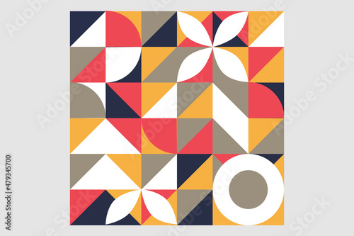 Colorful abstract background with geometric shapes. Bright poster, banner, cover, wallpaper, sticker