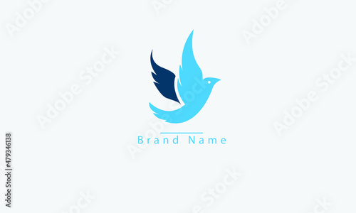 Bird fly vector logo design