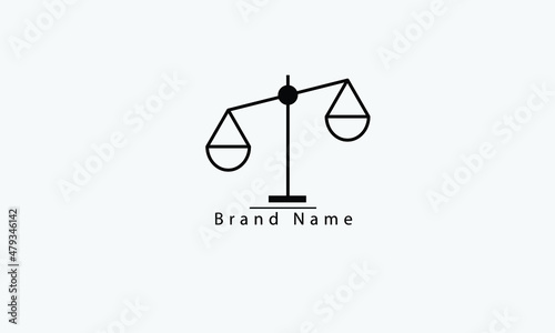 Balance scale vector logo design