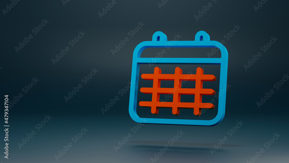 calendar minimal icon Symbol in 3D rendering isolated on independence background calendar minimal icon Symbol in 3D rendering isolated on independence background