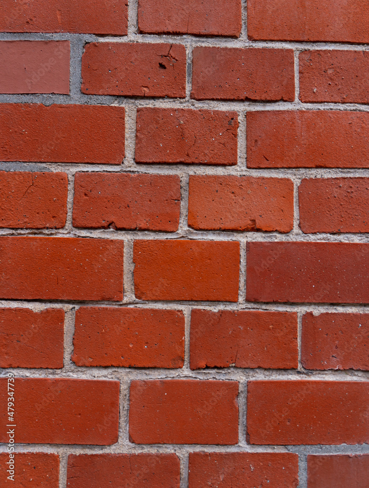 Obraz premium brick wall with red bricks, background, texture