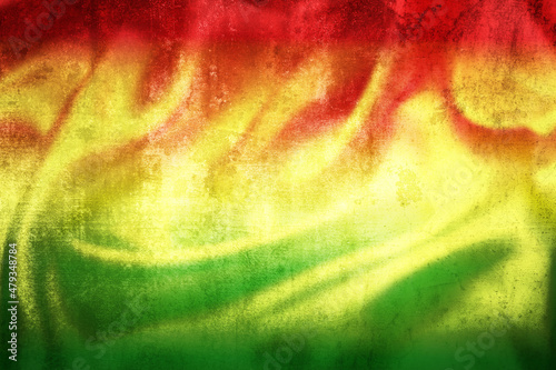 Grunge abstract rastafarian colors background view photo