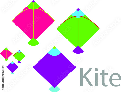 Kite, Creative colorful kites for Makar Sankranti, social media and print media. 