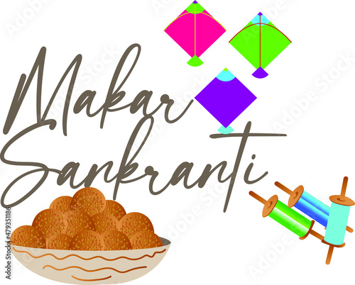 Makar Sankranti design for social media and print media.