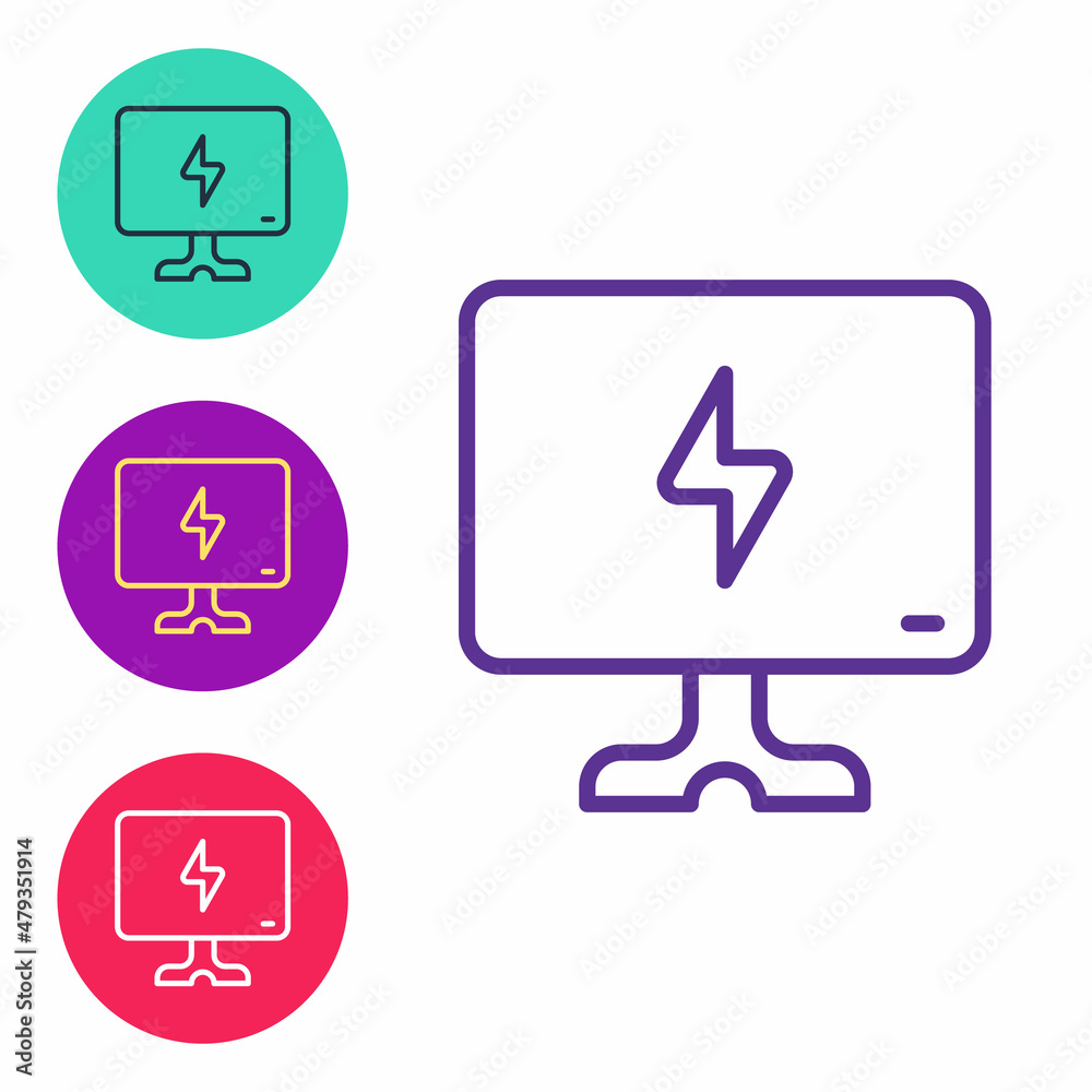 Set line Smart Tv icon isolated on white background. Television sign. Set icons colorful. Vector Set line Smart Tv icon isolated on white background. Television sign. Set icons colorful. Vector