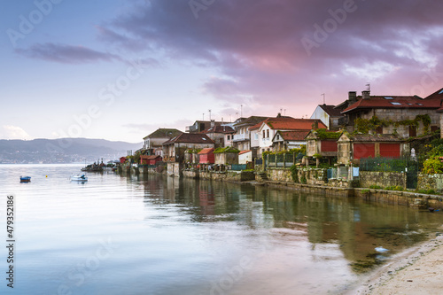 beautiful view of combarro fishing town, pontevedra, Spain photo