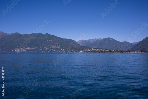 View of the Lake Maggiore, between the lovely cities of Locarno and Ascona, Ticino, Southern Switzerland
