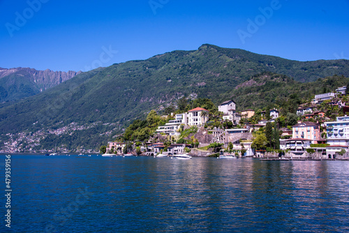 View of the Lake Maggiore, between the lovely cities of Locarno and Ascona, Ticino, Southern Switzerland