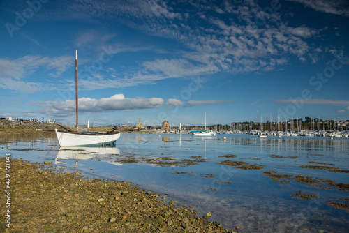view on the harbor of Camaret sur mer in finistere in Brittany photo