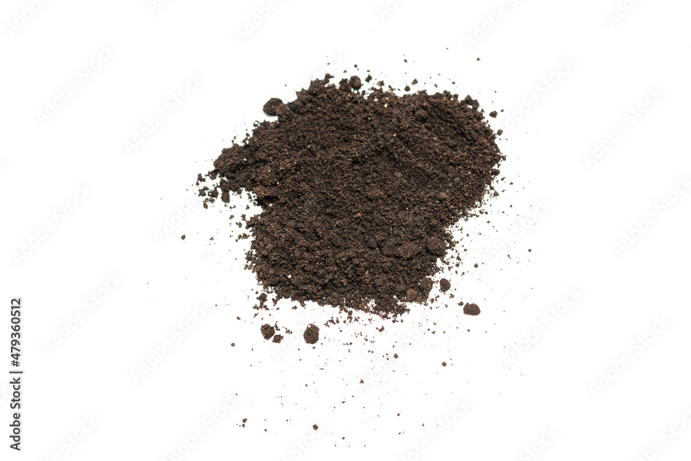 Black land for plant isolated on white background. Black land for plant isolated on white background.