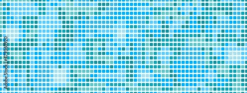 Mosaic vector background. Random pattern design Texture of geometric shapes, smooth squares. Digital network, cells. Building. Tetris. Poster of business, social networks, medicine, technology, web.