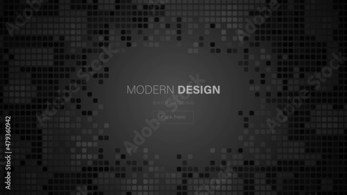 Mosaic vector background. Random pattern design Texture of geometric shapes, smooth squares. Digital network, cells. Building. Tetris. Poster of business, social networks, medicine, technology, web.