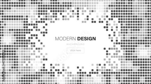 Mosaic vector background. Random pattern design Texture of geometric shapes, smooth squares. Digital network, cells. Building. Tetris. Poster of business, social networks, medicine, technology, web.