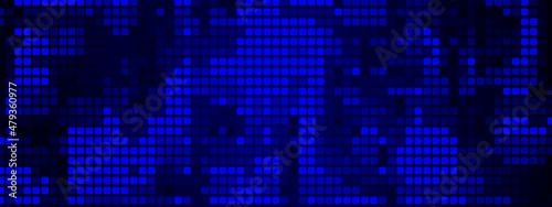  Mosaic vector background. Random pattern design Texture of geometric shapes, smooth squares. Digital network, cells. Building. Tetris. Poster of business, social networks, medicine, technology, web.