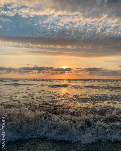 sunset over the sea