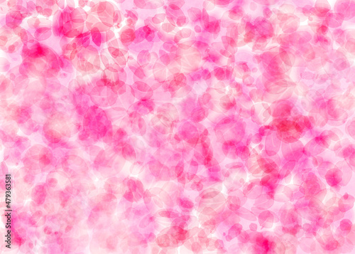 Back illustration of dancing cherry blossom petals 03