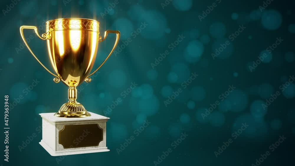 award cup on defocused background with fireworks award cup on defocused background with fireworks