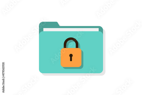 File and padlock icon vector