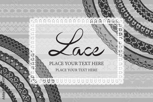 Vintage card with lace border.