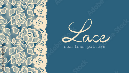 Bild auf Leinwand Abstract lace floral background.  vector illustration.