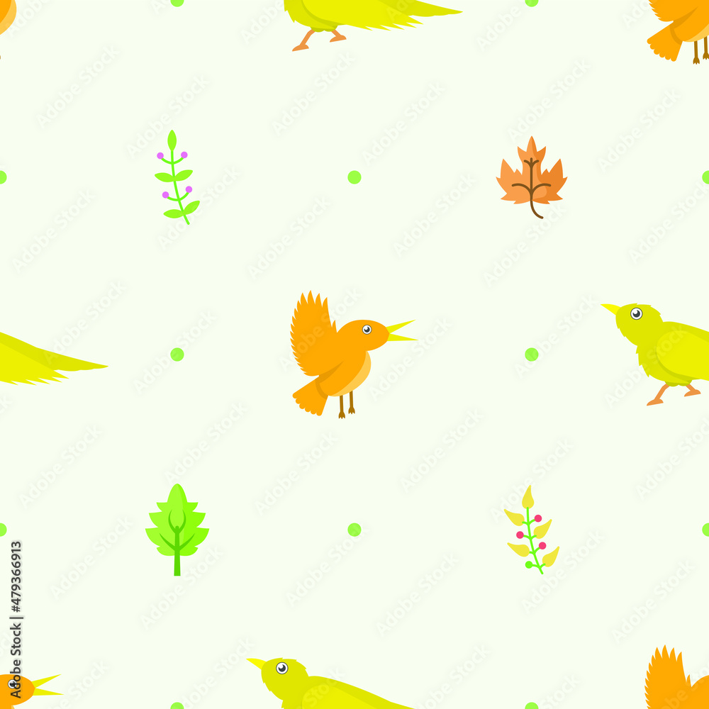 Abstract Doodle Seamless Pattern Leaf, Leaves With Animal Birds Fabric Background Decoration Vector Design Style For Prints Textiles, Clothing, Gift Wrap, Wallpaper, Pastel Abstract Doodle Seamless Pattern Leaf, Leaves With Animal Birds Fabric Background Decoration Vector Design Style For Prints Textiles, Clothing, Gift Wrap, Wallpaper, Pastel