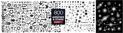 Arrows & stars stock illustration