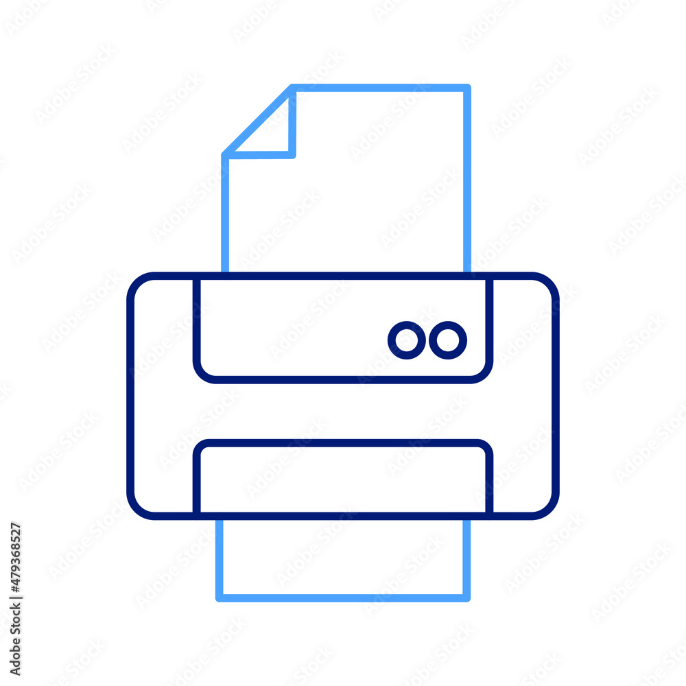 Printer Vector icon which is suitable for commercial work and easily modify or edit it

