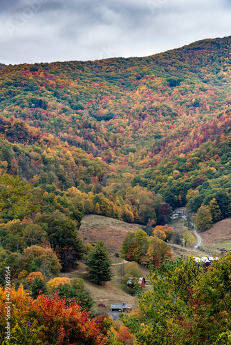 Autumn at Soco Gap in western North Carolina's Maggie Valley.