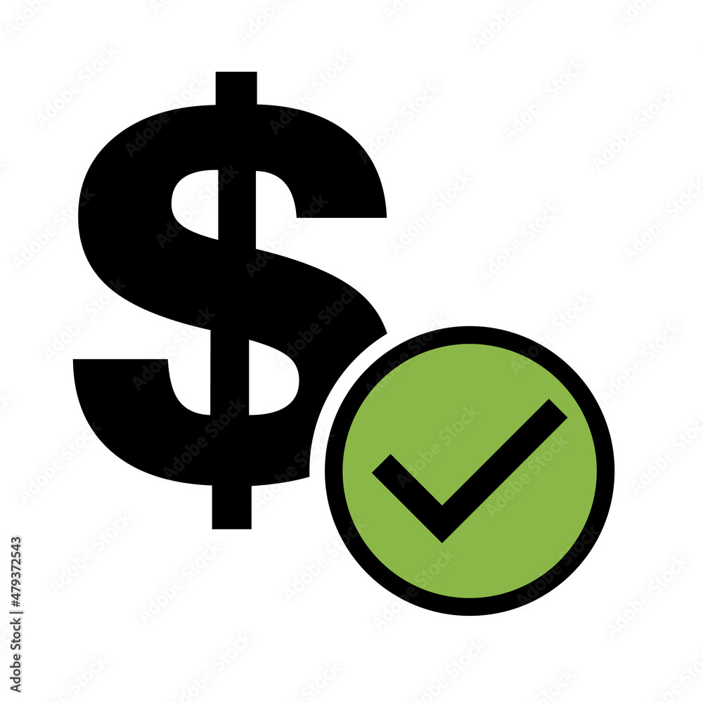 Dollar money symbol, business cash icon, save currency bank sign, vector illustration isolated background Dollar money symbol, business cash icon, save currency bank sign, vector illustration isolated background
