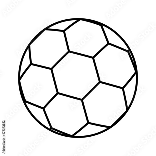 Soccer  football ball symbol  single goal isolated design vector illustration  web game  object