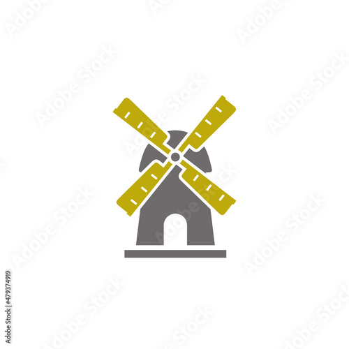 Farm icon. Windmill icon design vector illustration