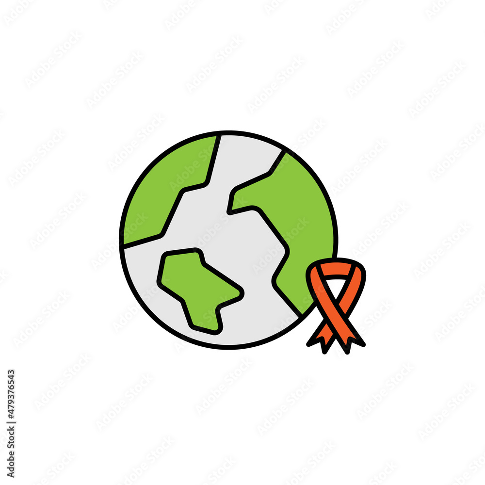 cancer line colored icon. Signs and symbols can be used for web, logo, mobile app, UI, UX on white background cancer line colored icon. Signs and symbols can be used for web, logo, mobile app, UI, UX on white background