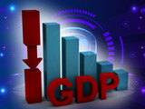 3d rendering Stock market online business concept. business Graph with GDP