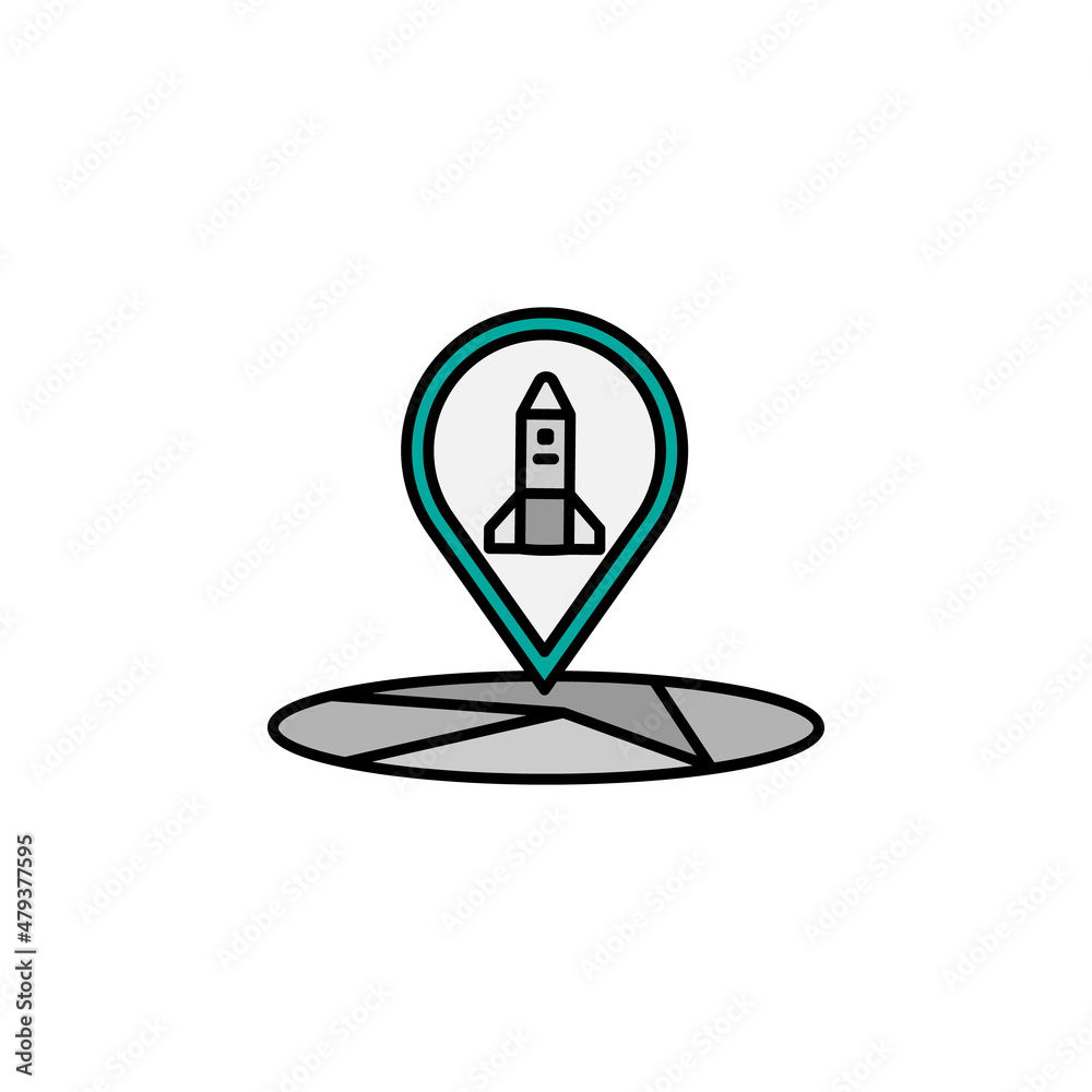 location line colored icon. Signs and symbols can be used for web, logo, mobile app, UI, UX on white background location line colored icon. Signs and symbols can be used for web, logo, mobile app, UI, UX on white background