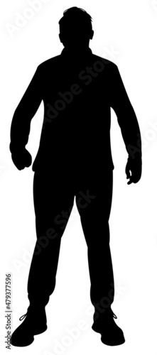 a man body silhouette vector