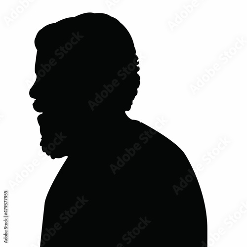 a man head silhouette vector