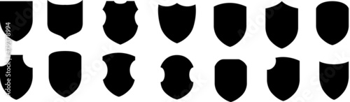 Shield icons set. Protect shield vector