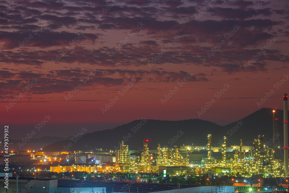 Oil refinery and plant of petrochemistry industry in oil and gas industry Oil refinery and plant of petrochemistry industry in oil and gas industry