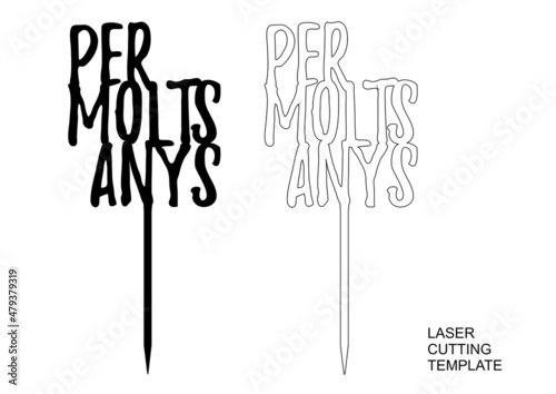 Cake topper. Laser Cutting
