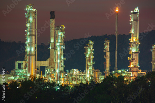 Oil    refinery    and    plant of petrochemistry industry in oil    and    gas       industry