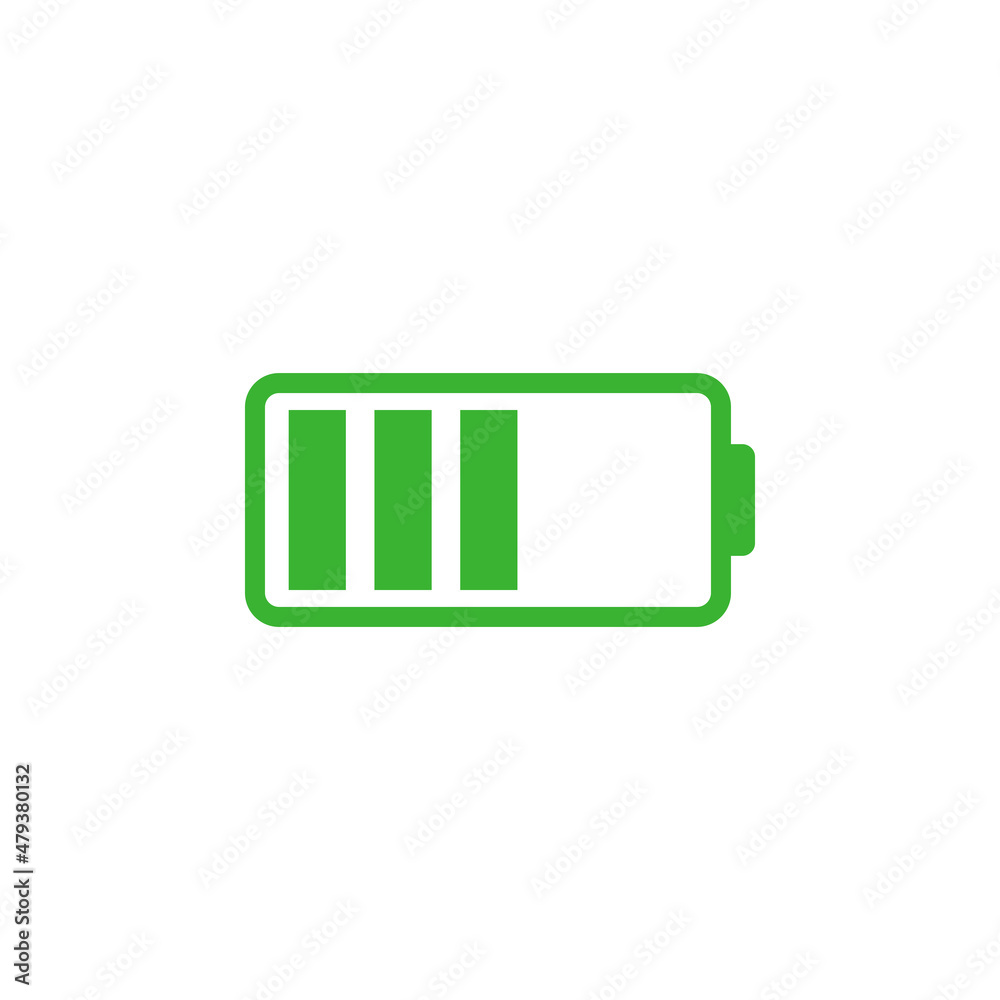 Phone battery simple flat icon vector illustration Phone battery simple flat icon vector illustration