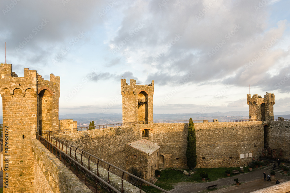 Fototapeta premium View of the town of Montalcino from the Fortezza in Val d'Orcia, Tuscany, Italy