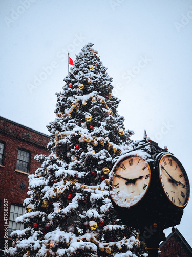 Christmas Tree and Clock