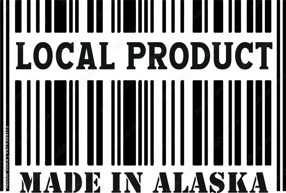 Made in Alaska Barcode Vector Graphic