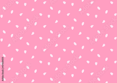 桜の花びらの模様 背景イラスト素材 ピンクの背景