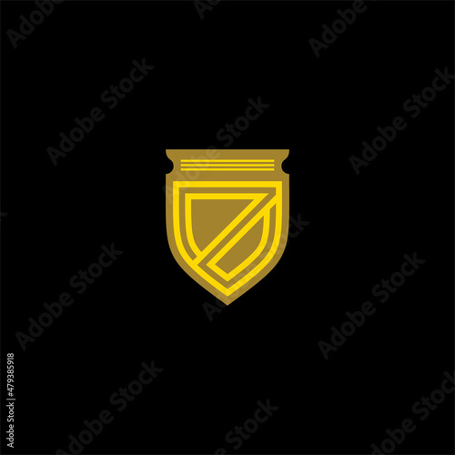 letter z logo vector shield template