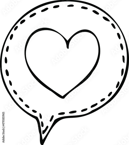 heart contour hand drawing with a brush background. Love pattern, postcard, heart abstract background. vector of hearts with Valentine's Day 14 February. Background for invitations and scrapbookin